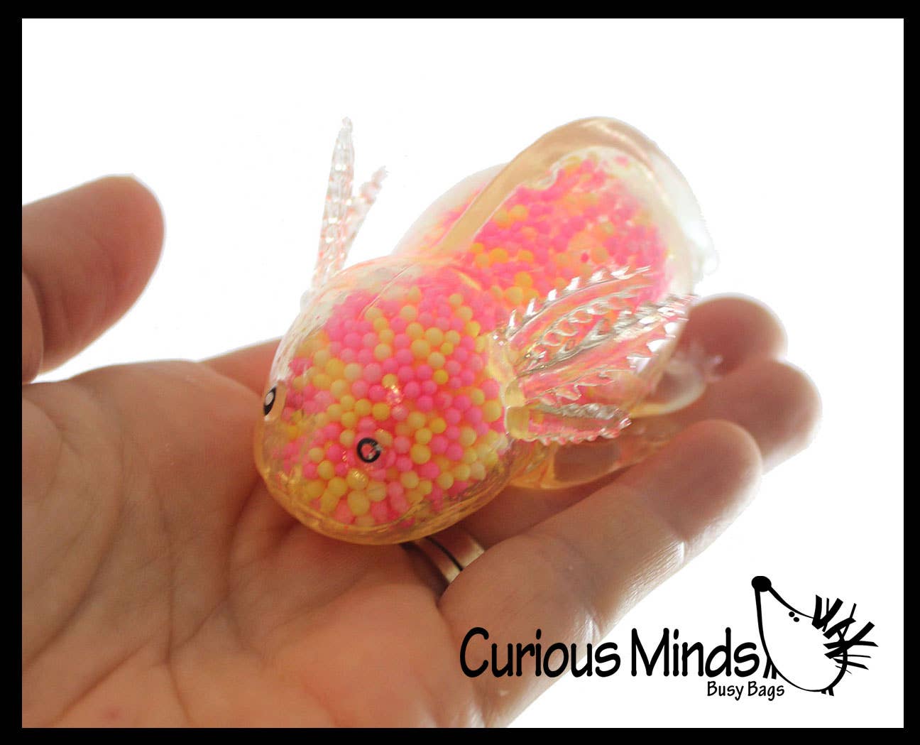 1 Light Up Axolotl - Air and Styrofoam Bead Filled Squeeze
