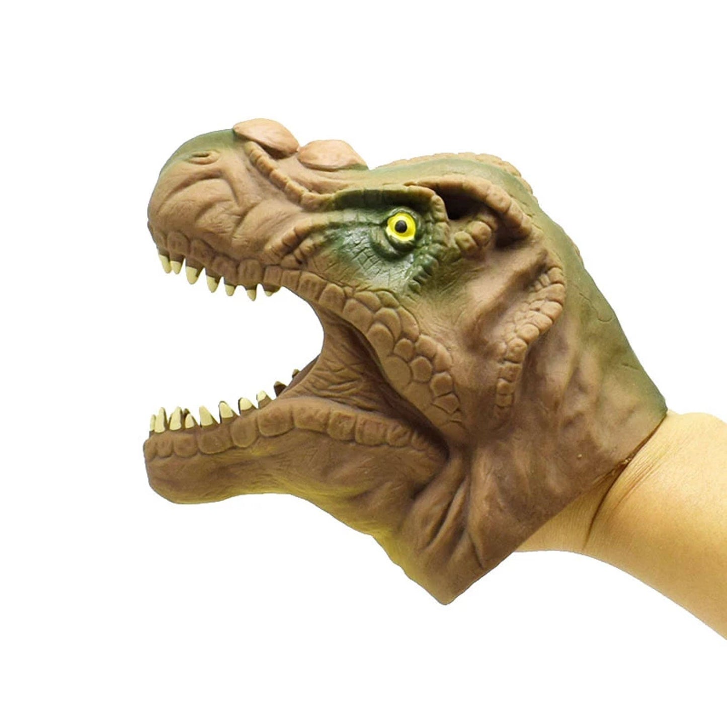 Dinosaur Head Hand Puppet Fidget Kids Toy- Assorted