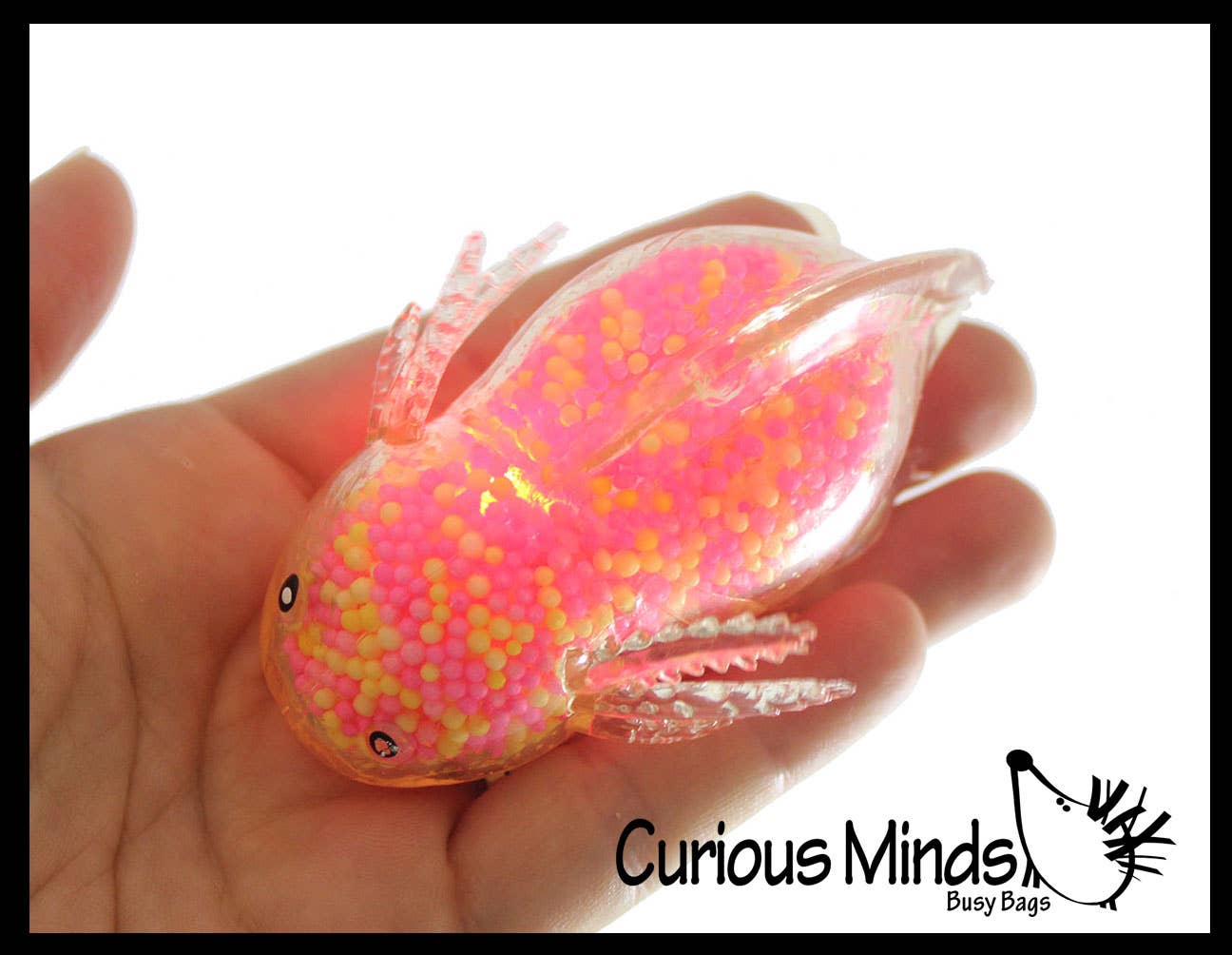 1 Light Up Axolotl - Air and Styrofoam Bead Filled Squeeze