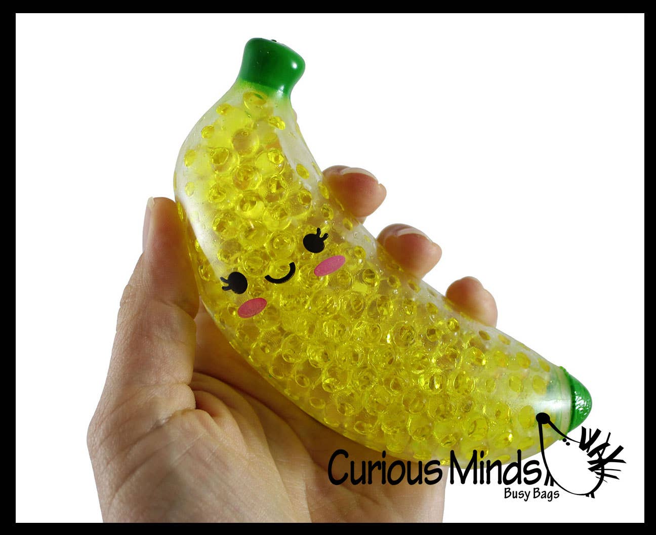 1 Banana Water Bead Filled Squeeze Stress Ball - Sensory,