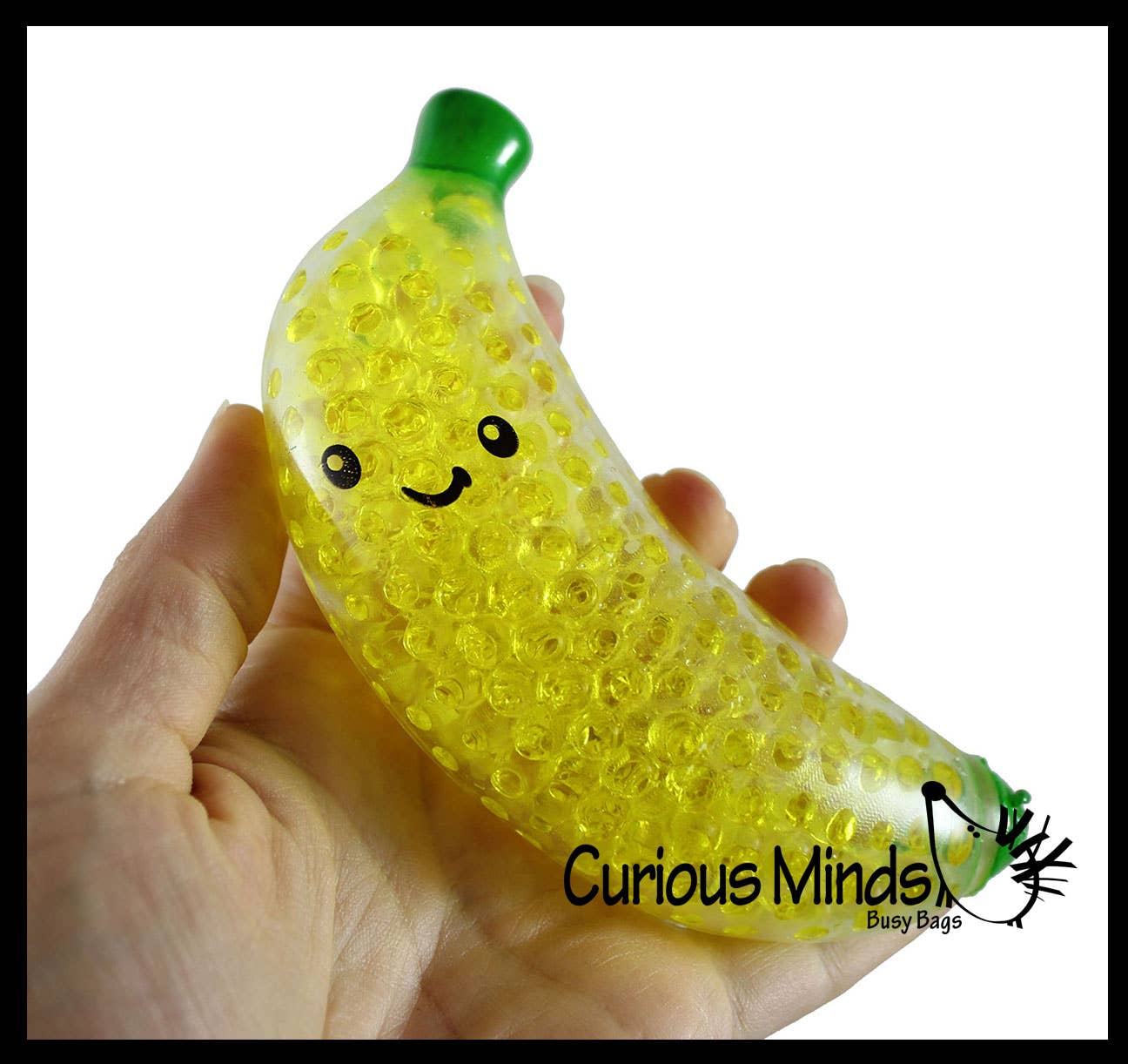 1 Banana Water Bead Filled Squeeze Stress Ball - Sensory,