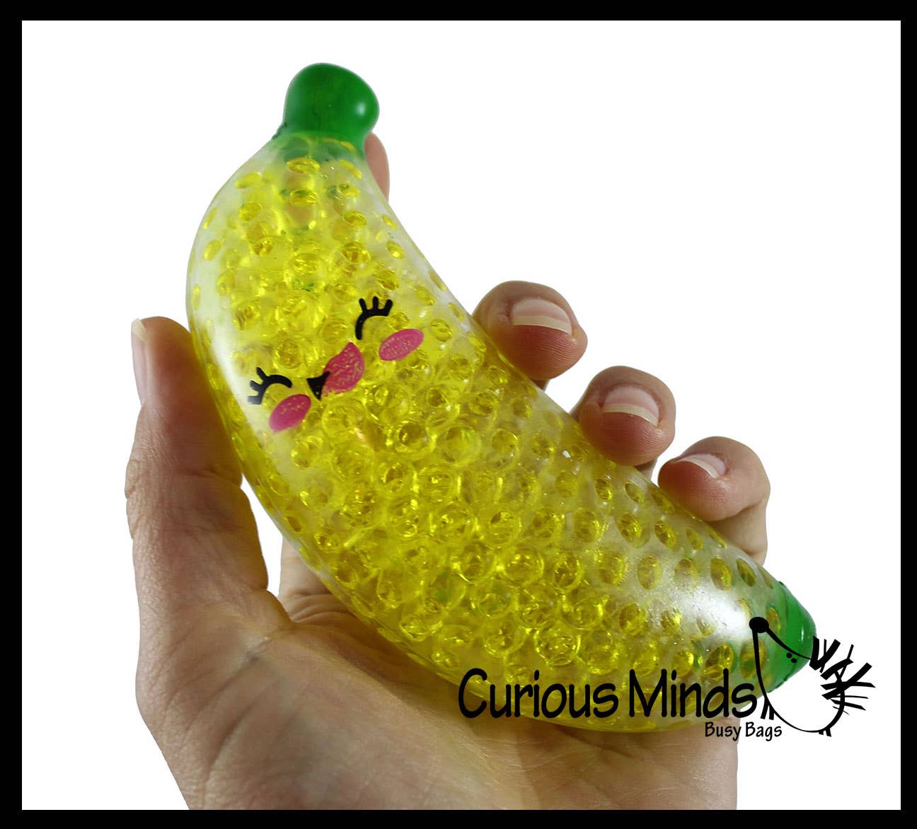 1 Banana Water Bead Filled Squeeze Stress Ball - Sensory,