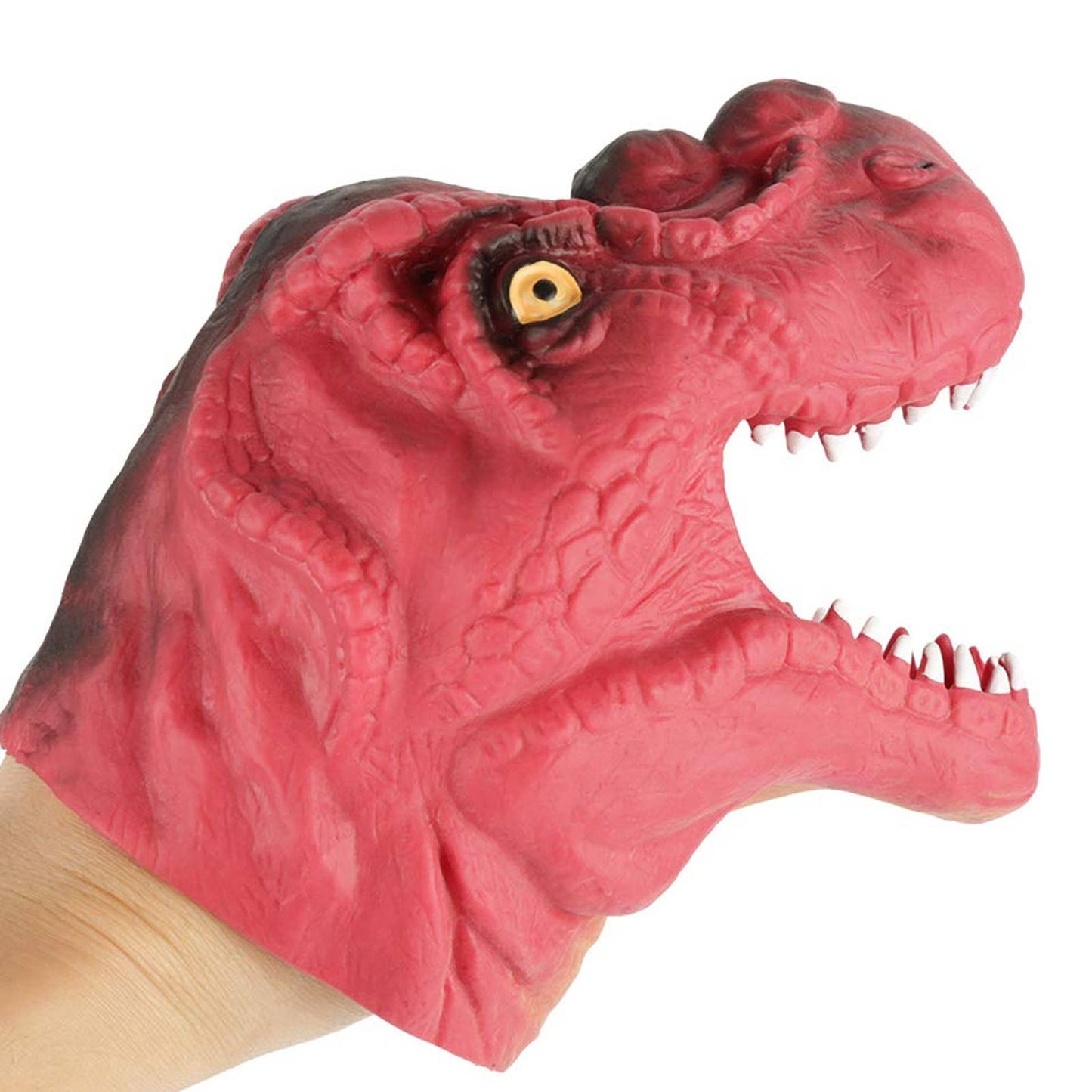 Dinosaur Head Hand Puppet Fidget Kids Toy- Assorted