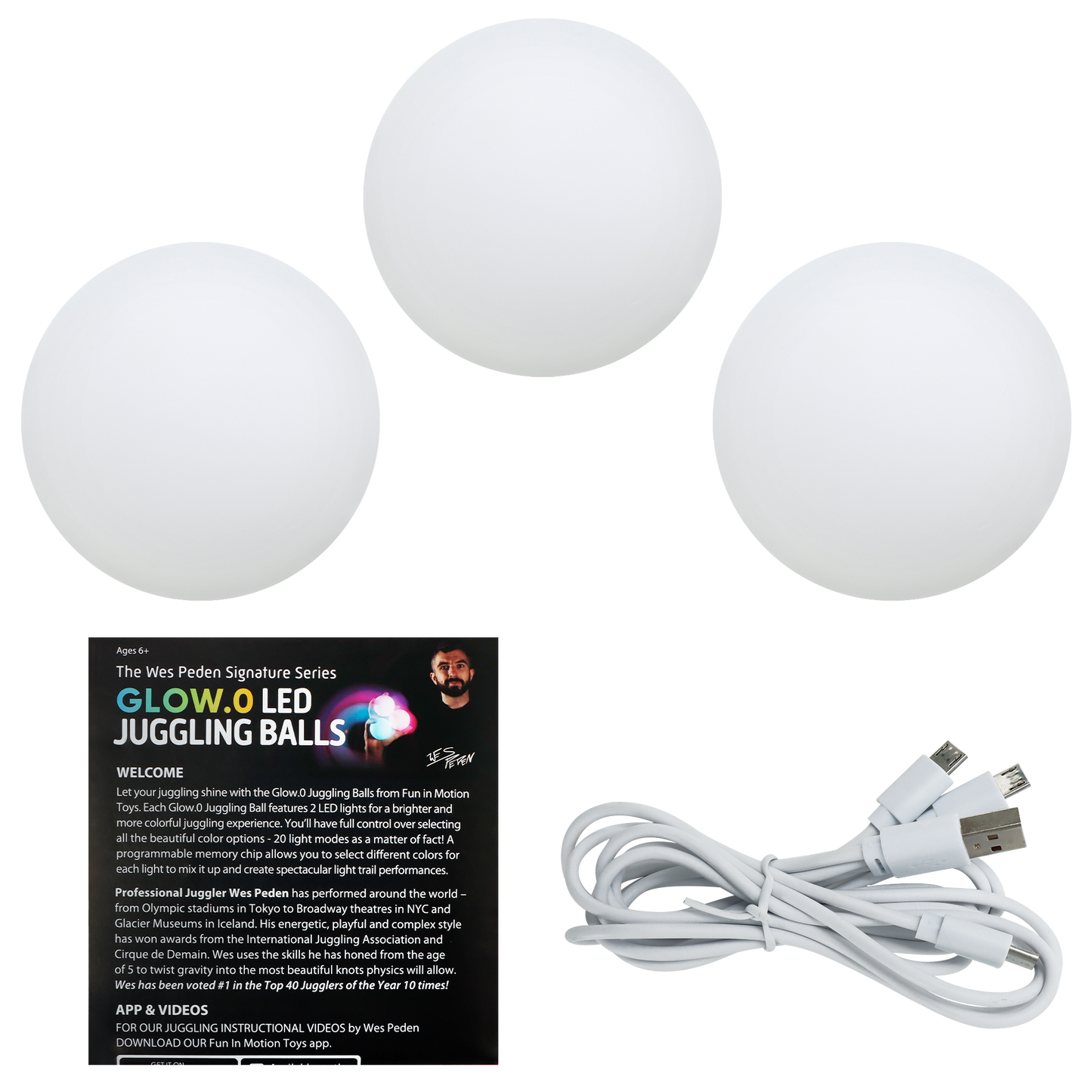 Glow.0 LED Juggling Ball Set, Wes Peden