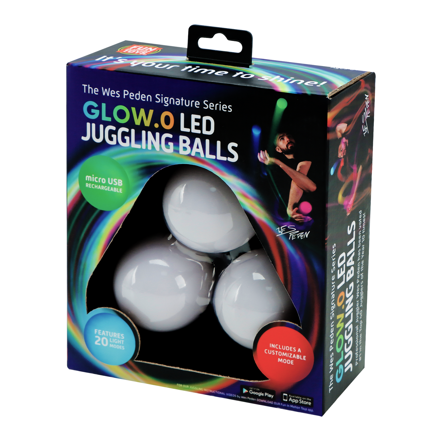 Glow.0 LED Juggling Ball Set, Wes Peden
