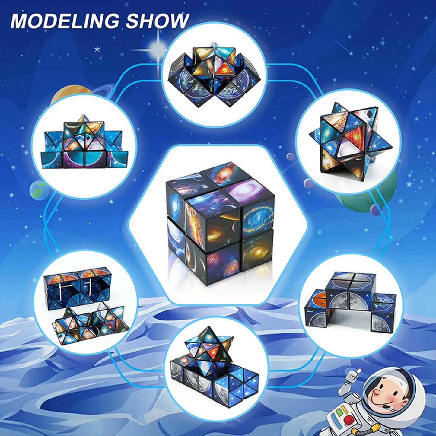 Magic Star Cube Fidget Kids Toys- Assorted