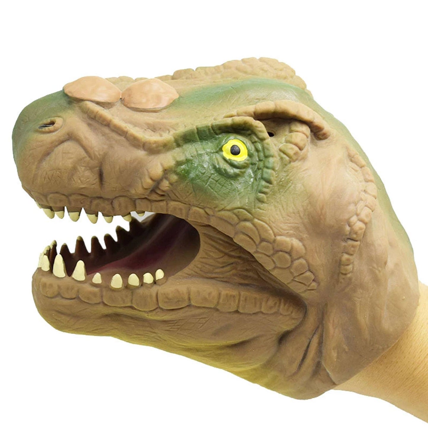 Dinosaur Head Hand Puppet Fidget Kids Toy- Assorted