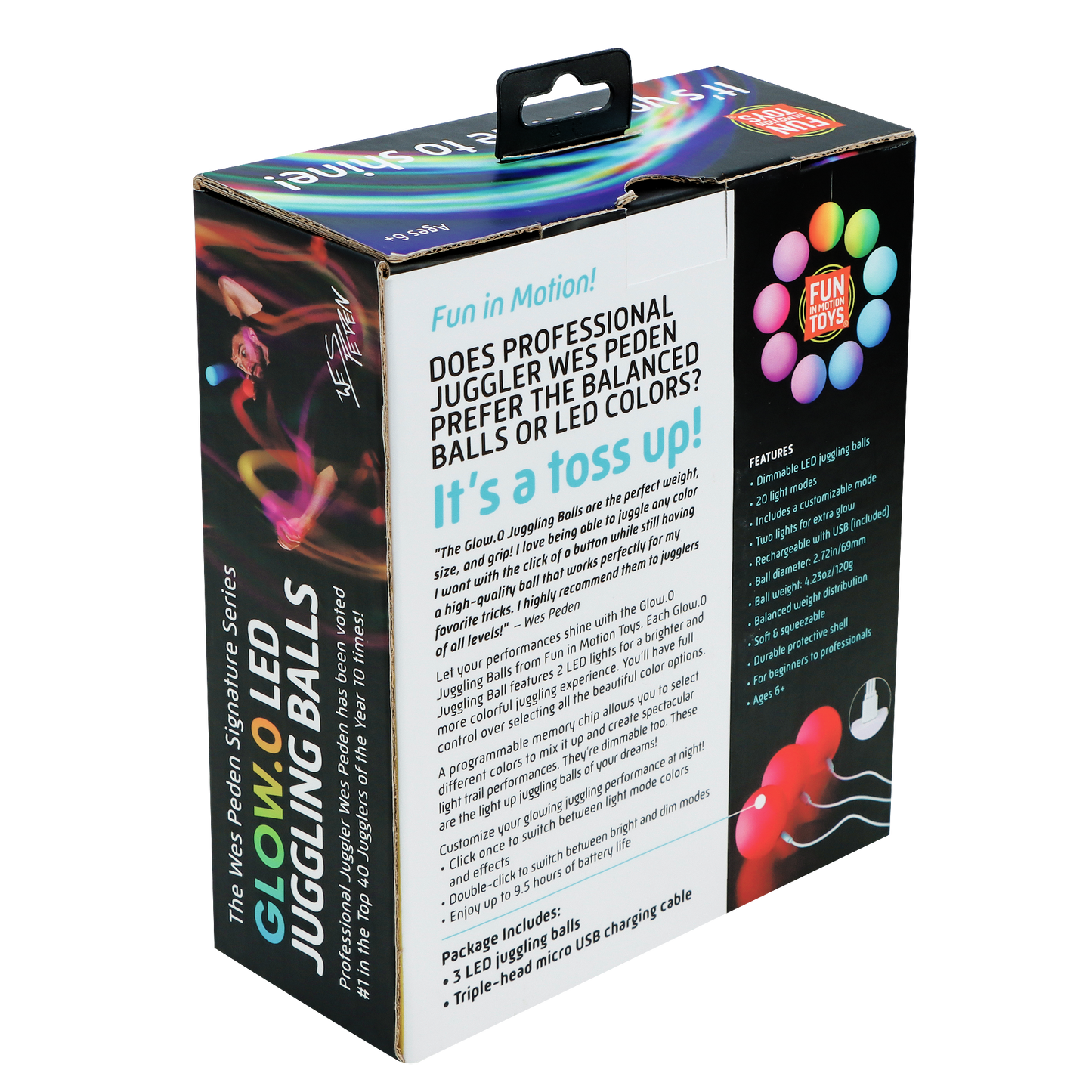 Glow.0 LED Juggling Ball Set, Wes Peden
