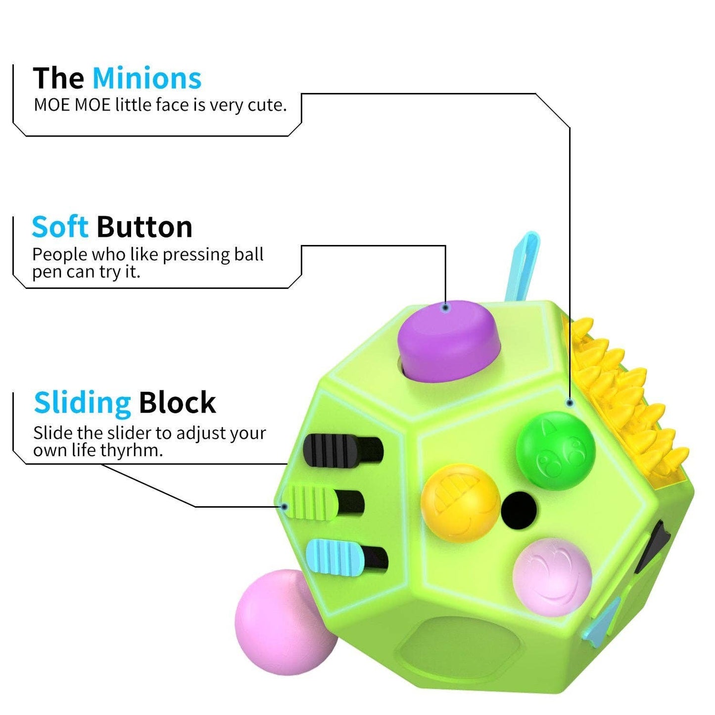 Fidget Widget Cube (12 Sided)