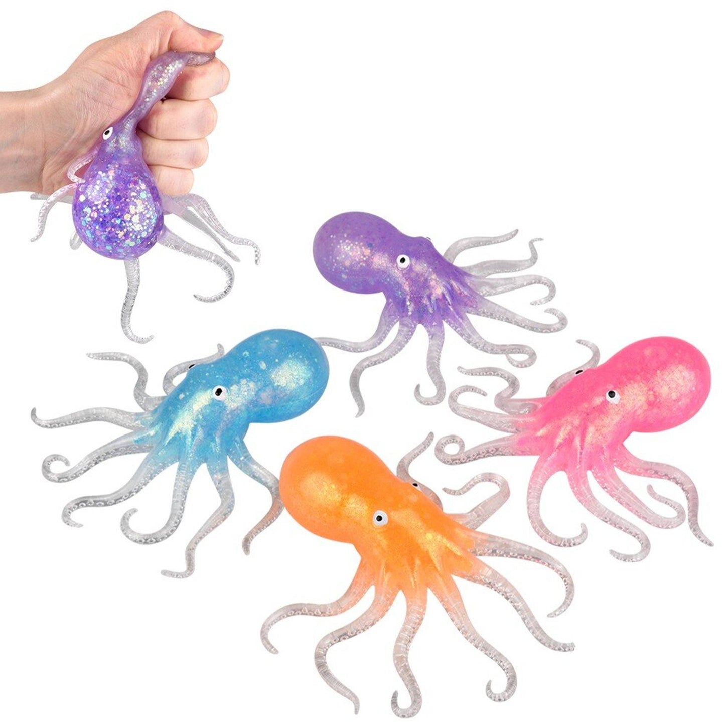 Octopus Soft Squeeze Fidget Kids Toy- Assorted