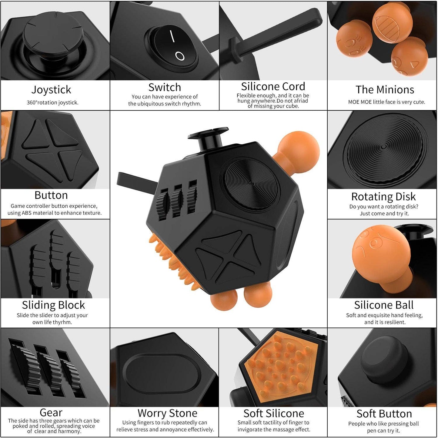 Fidget Widget Cube (12 Sided)