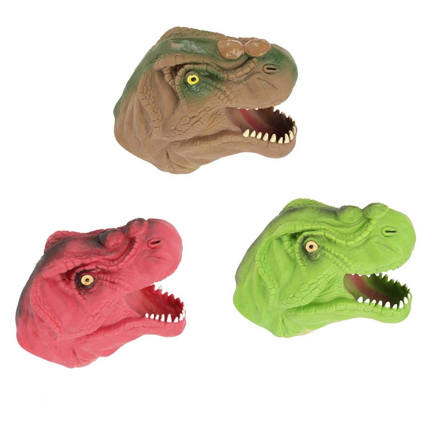 Dinosaur Head Hand Puppet Fidget Kids Toy- Assorted