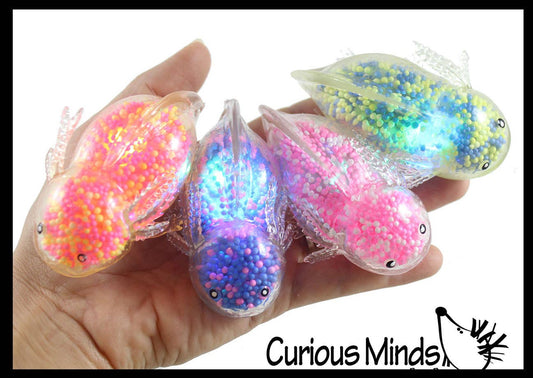 1 Light Up Axolotl - Air and Styrofoam Bead Filled Squeeze