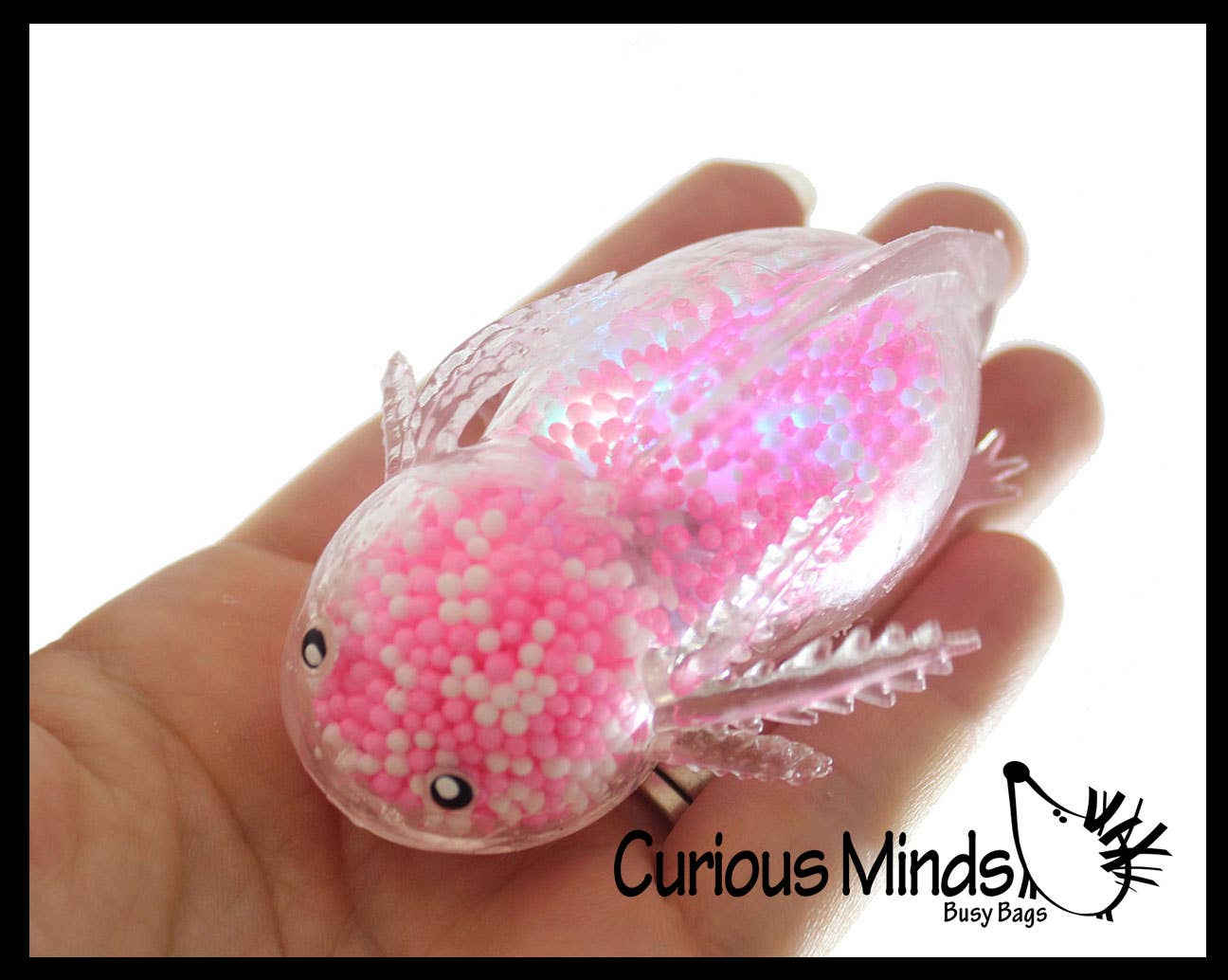 1 Light Up Axolotl - Air and Styrofoam Bead Filled Squeeze